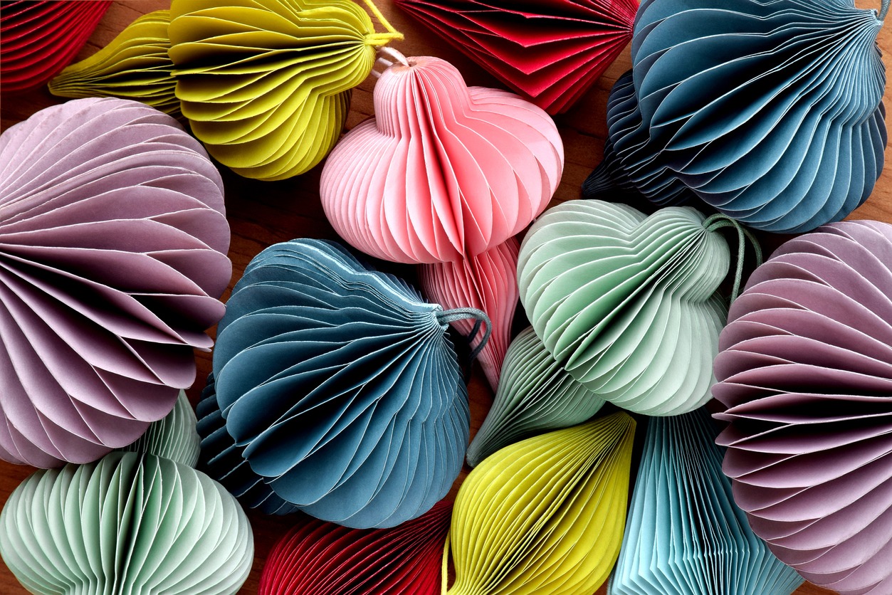 Colorful honeycomb balls, Multicolor honeycomb ornaments