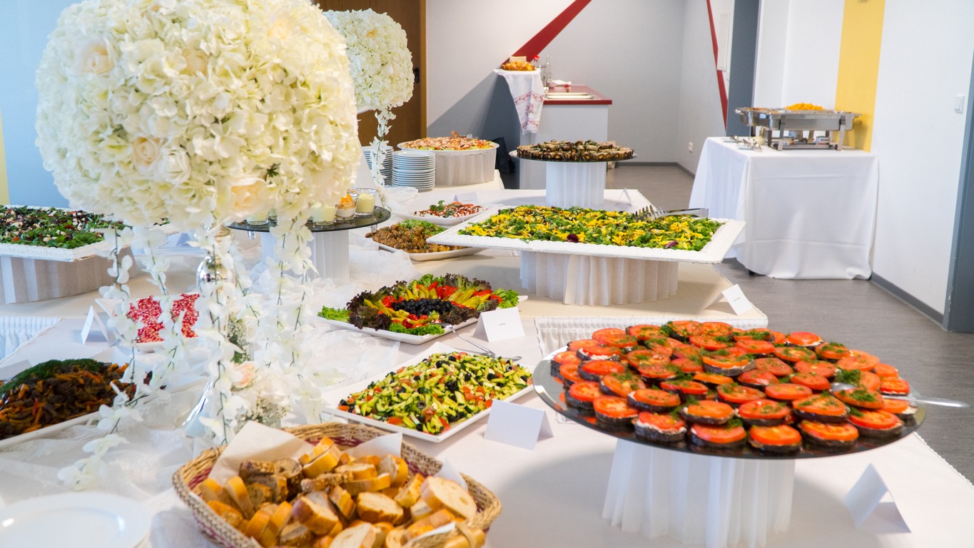 Buffet of Food Beautifully set-up in table