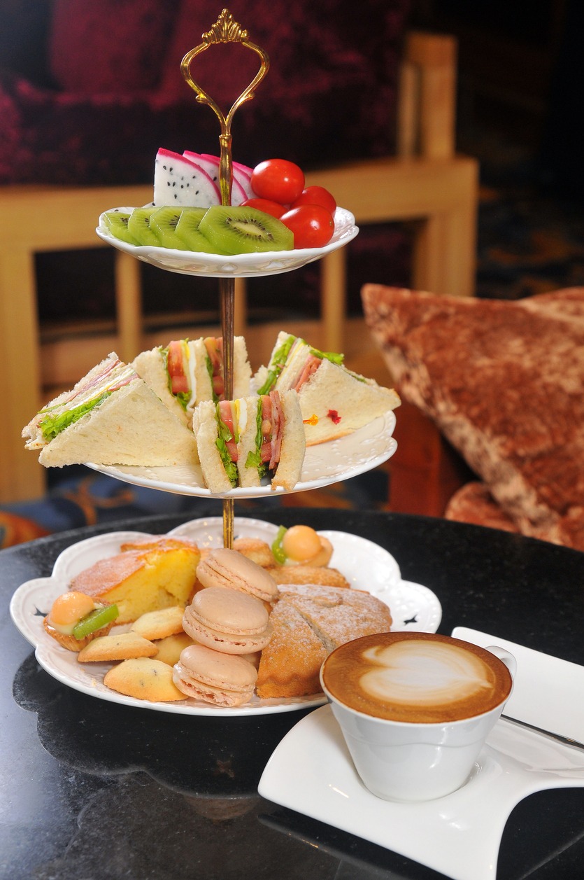 Afternoon tea, sandwiches, cakes and tea