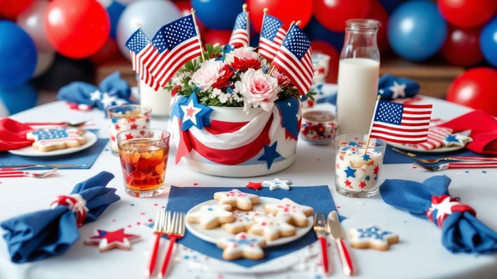 patriotic themed refreshments served