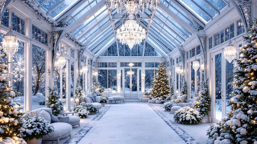 luxurious glass enclosed architectural structures