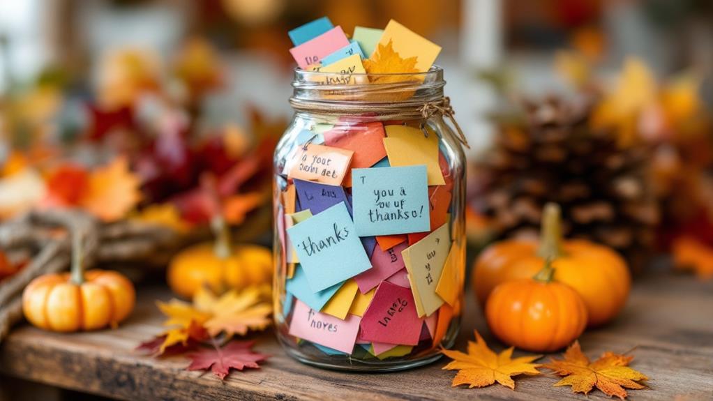 expressing thankfulness through glass container