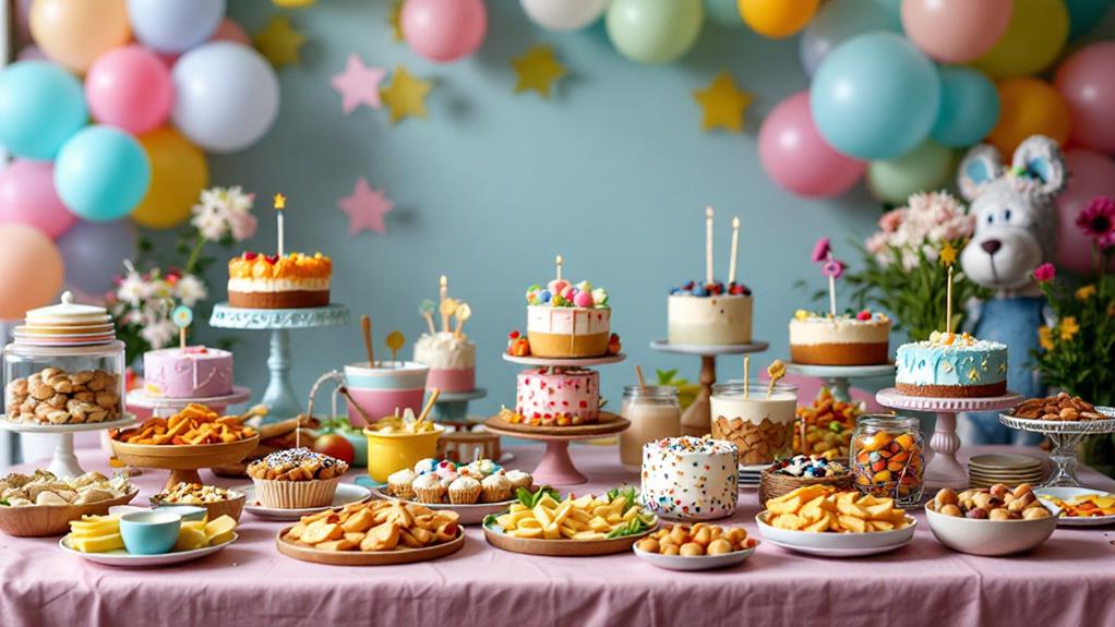 diverse plentiful visually appealing party food
