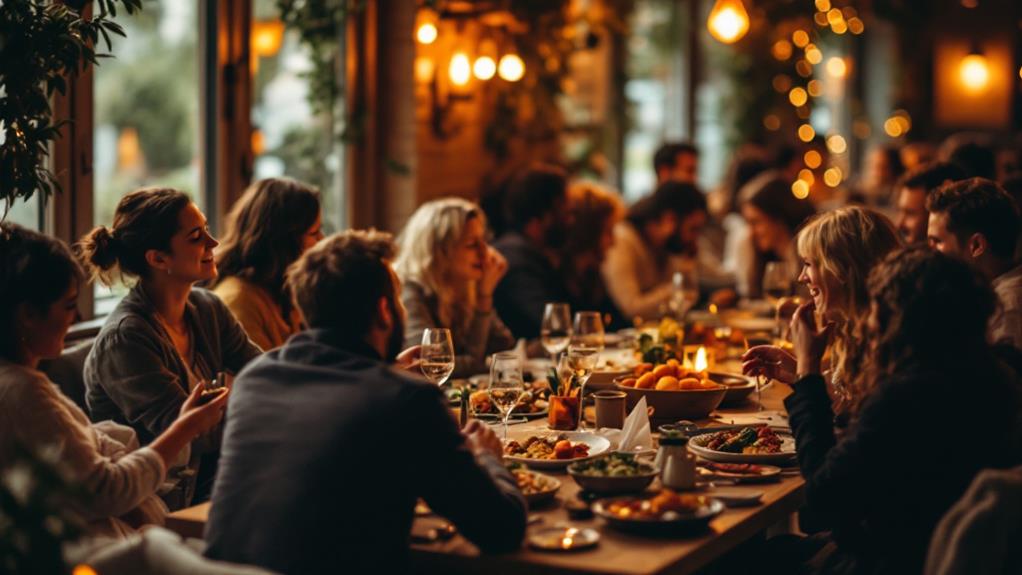 ample time mingling and dining