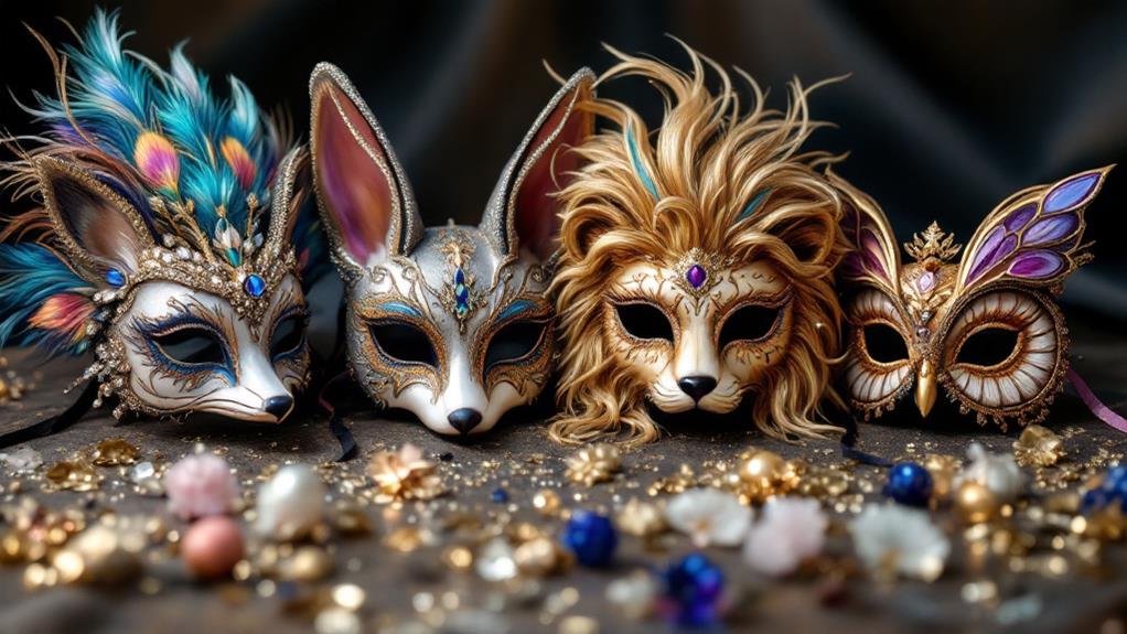 fanciful critter inspired facial coverings