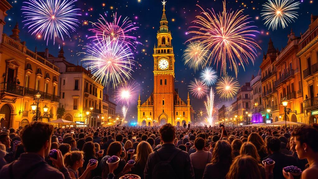 grape eating festival in spain