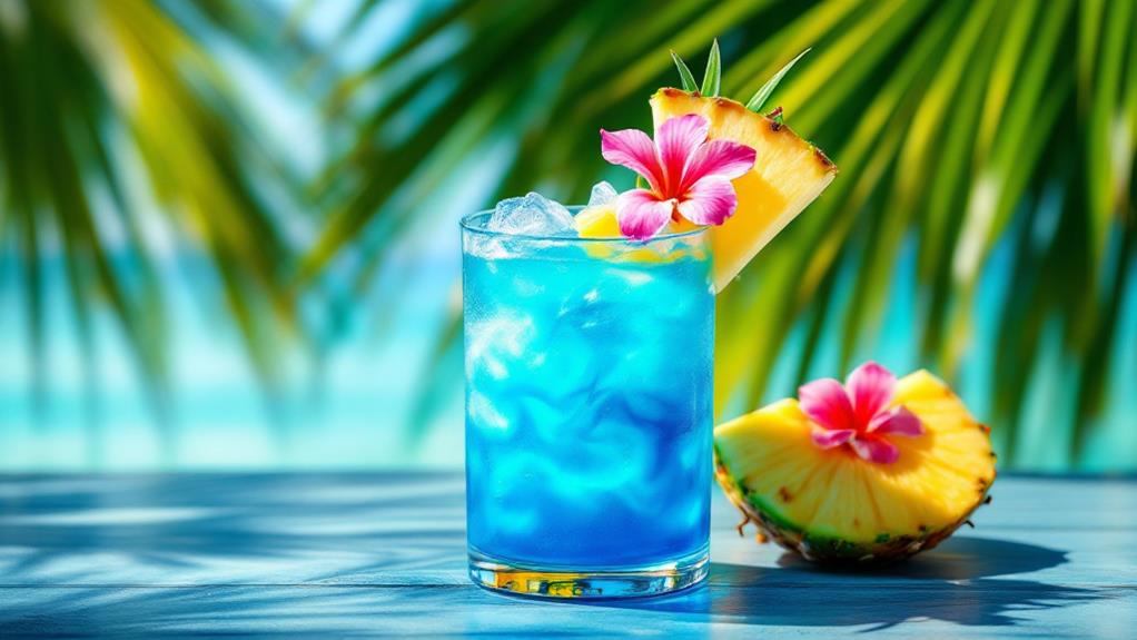 bold blue hawaiian beautiful