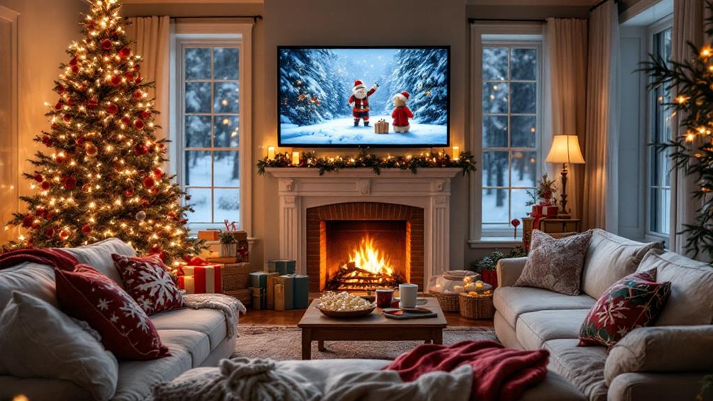 celebrating with festive decorations