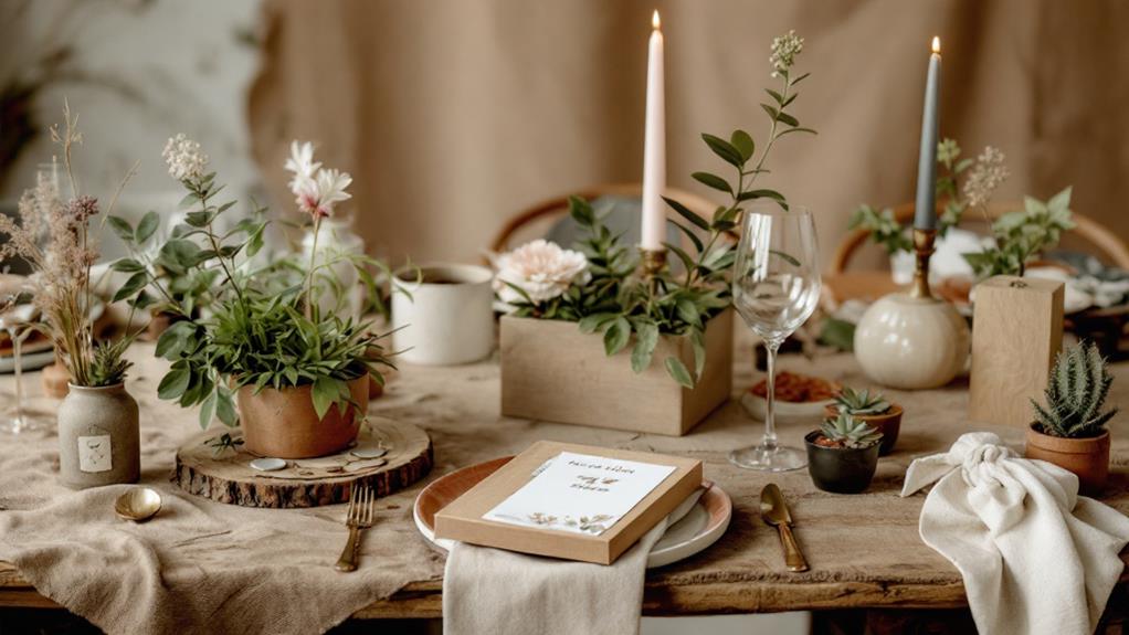eco friendly catering sustainable wedding favors