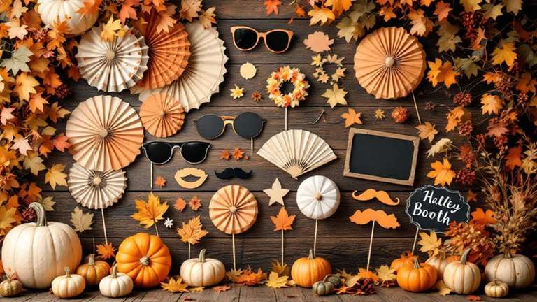 Festive Thanksgiving photo booth accessories