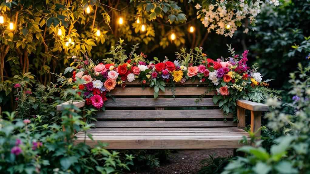blooming bench adornment