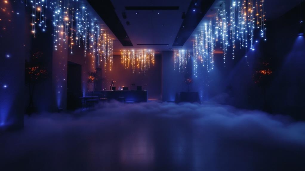 carefully placed glow accents enhance spaces