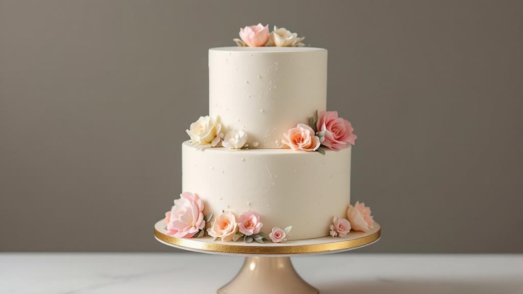 classically chic gender reveal cakes