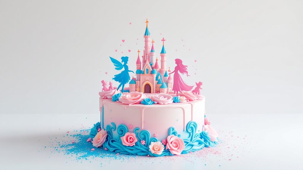 disney themed gender reveal cakes