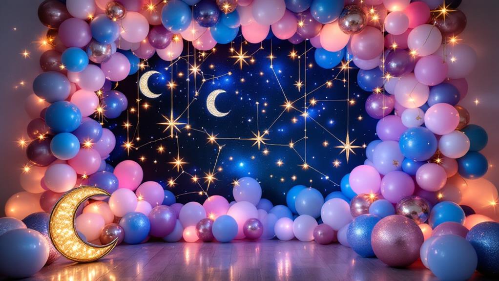ethereal celestial balloon decorations