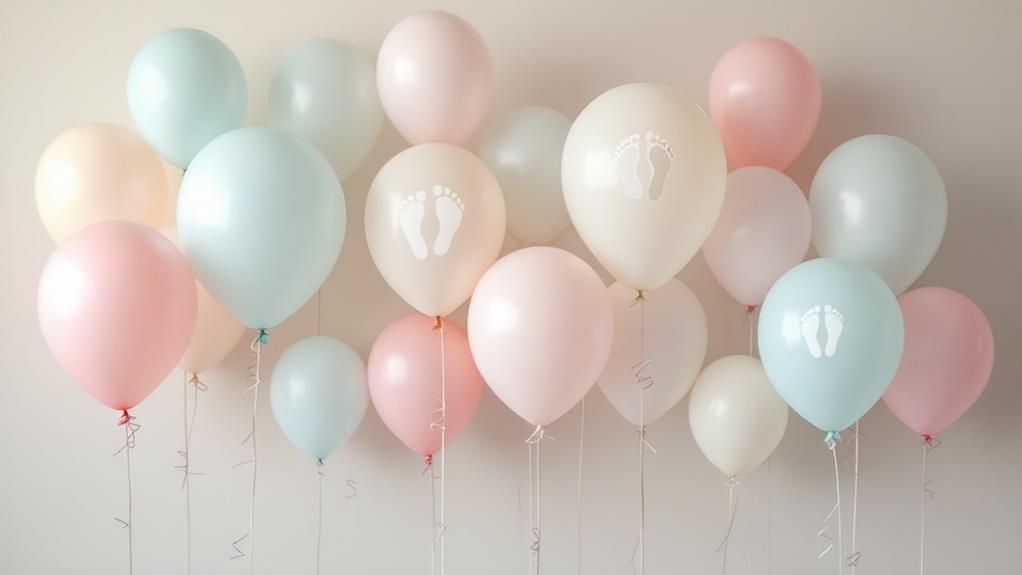 inflated infant footprint helium orbs