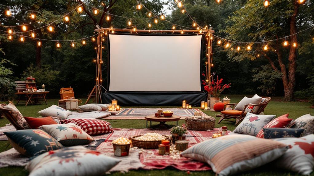 evening outdoor movie experience