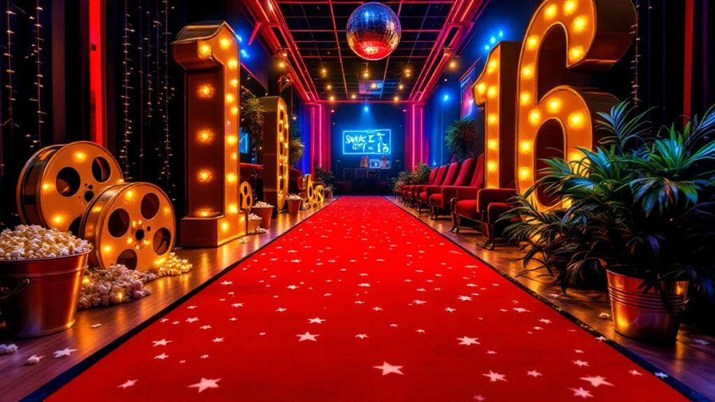 retro movie night birthday party