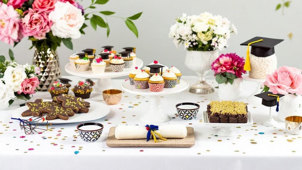 graduation themed menu curation