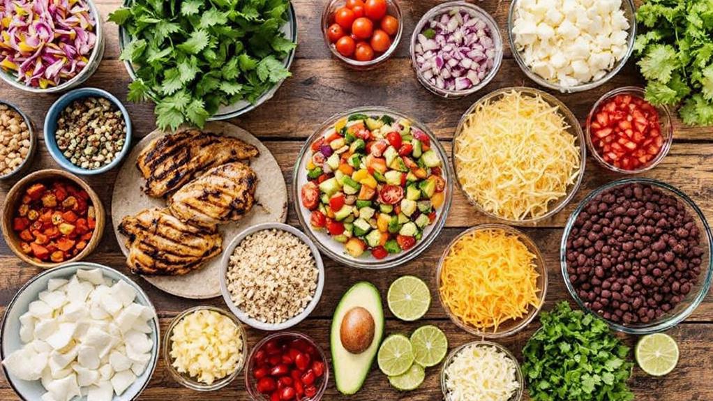 diy taco burrito bars assembly