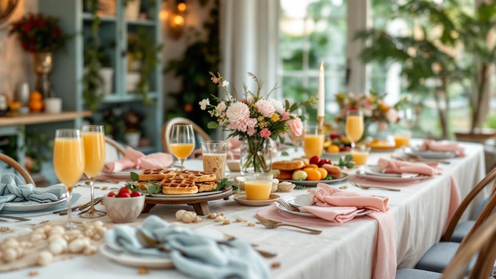 brunch inspired decor and dining experience