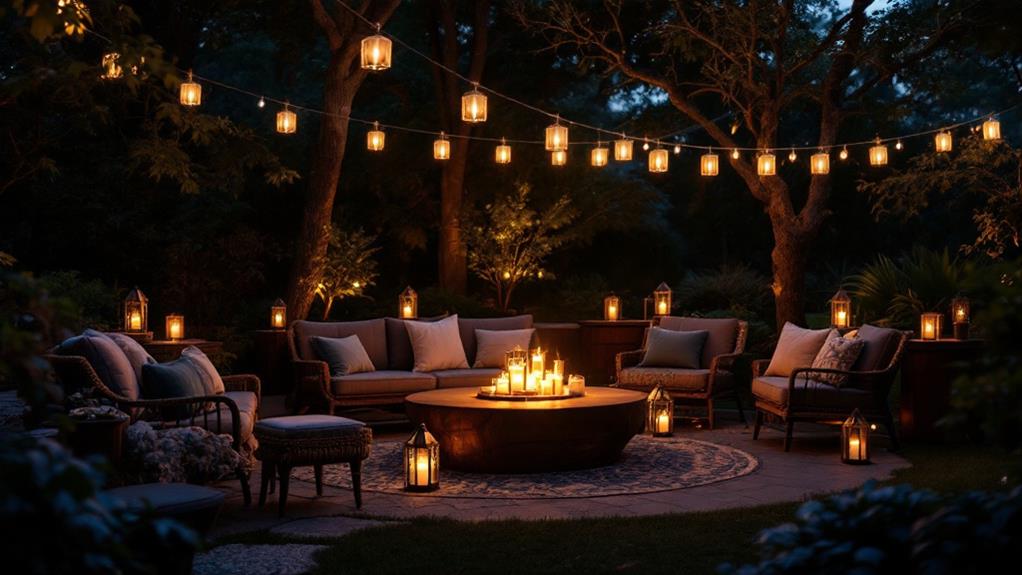 accent lighting highlights focal points