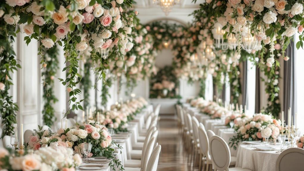 seamlessly integrated floral decoration