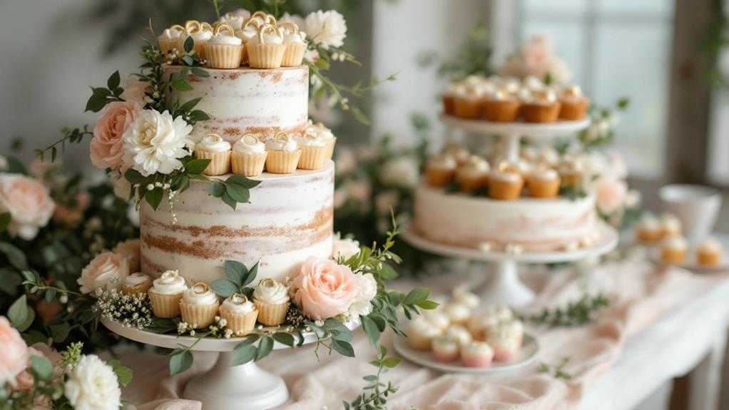 elegant multi level dessert presentation platforms