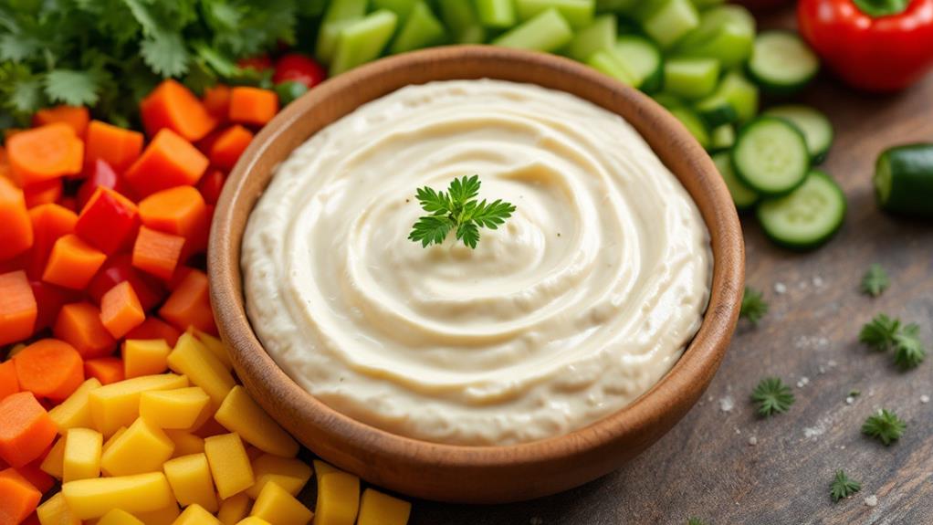 vegetable dip bite sized veggies