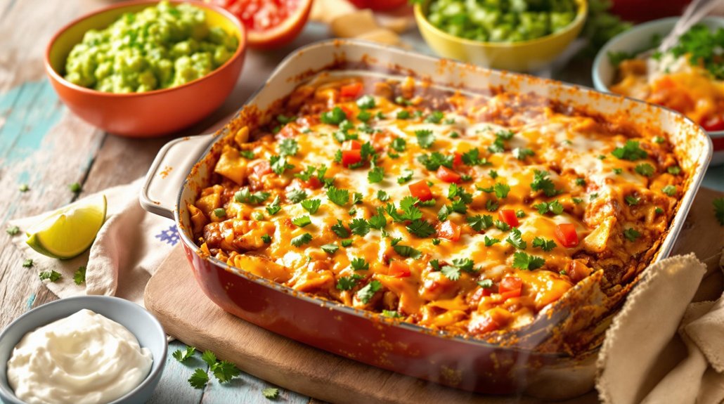 delicious layered enchilada dish