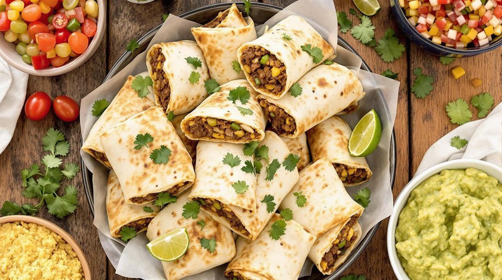 savory beef burritos with green chile