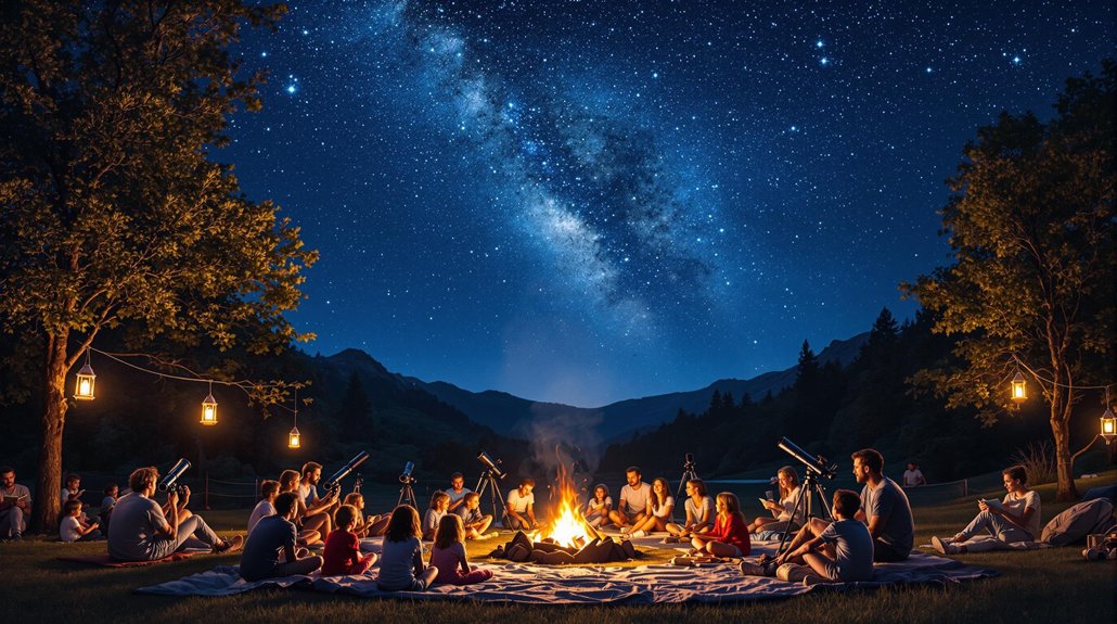 stargazing and constellation mapping