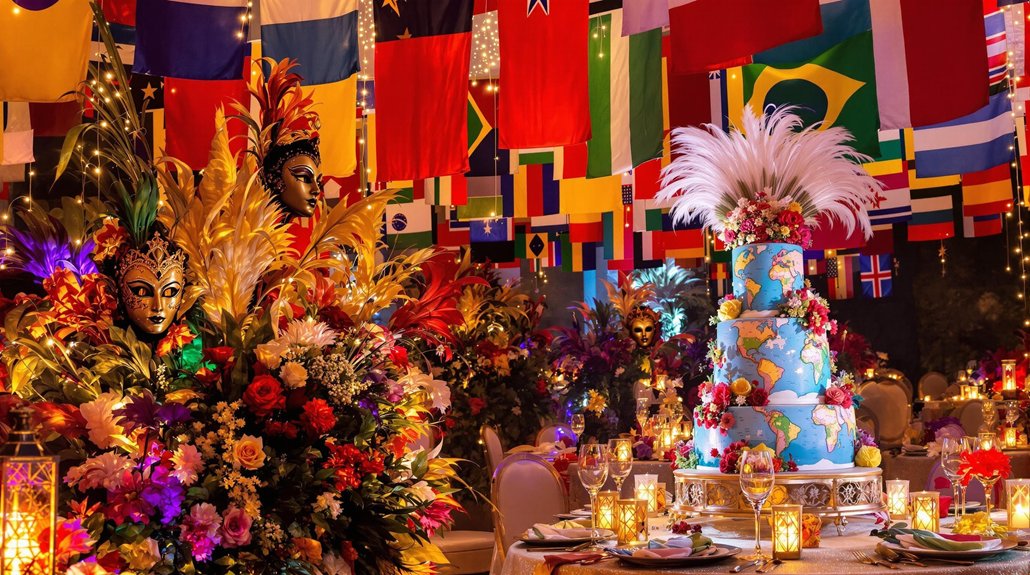 international themed party decor
