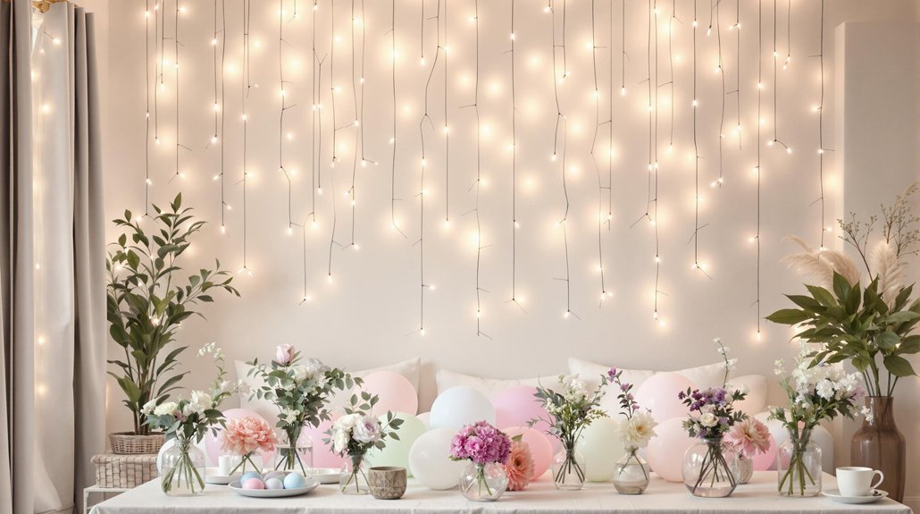 arranging festive decor items