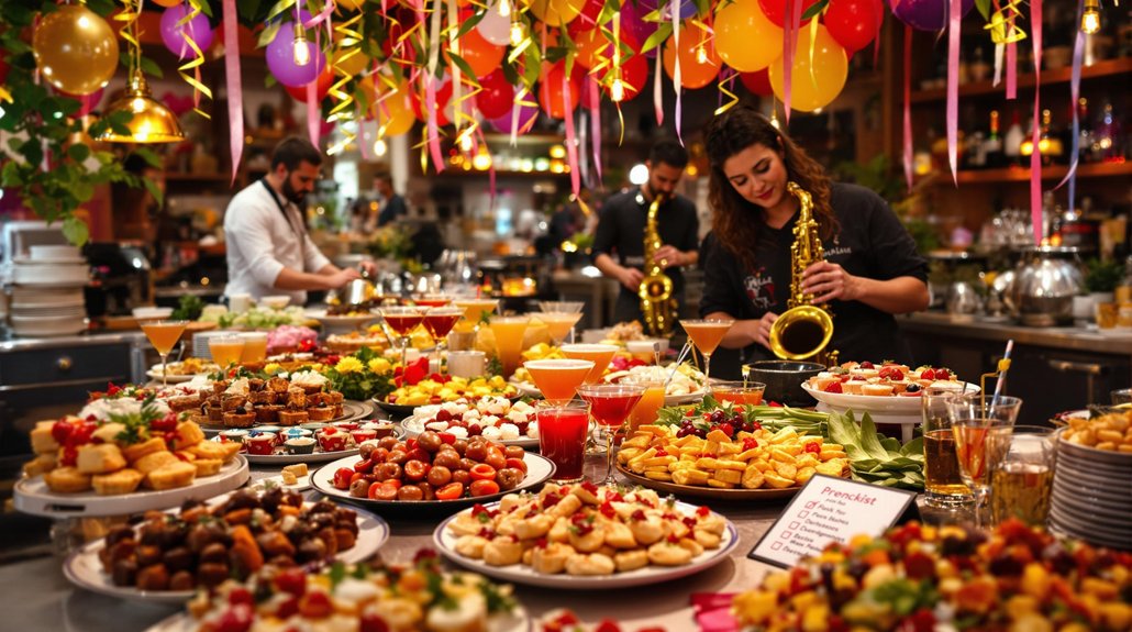 catering arrangements and entertainment