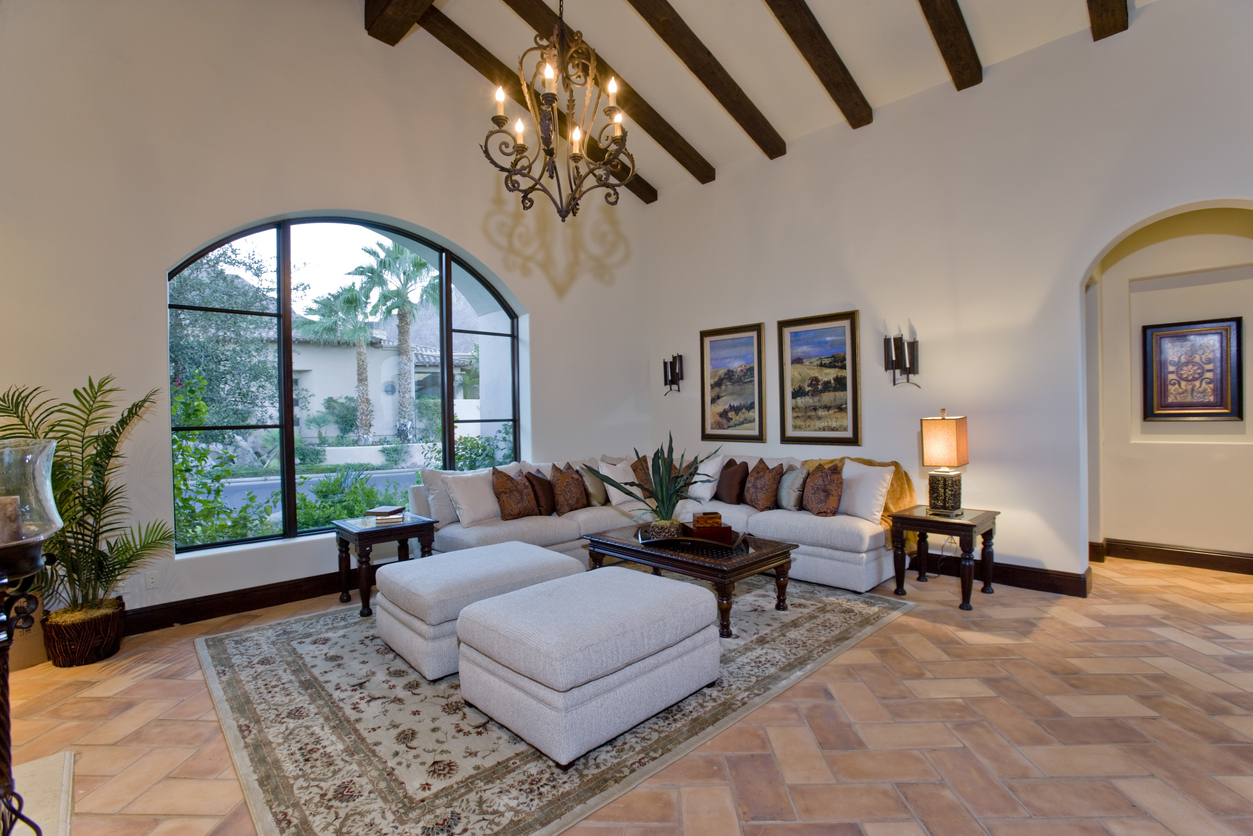 a spacious living room at home