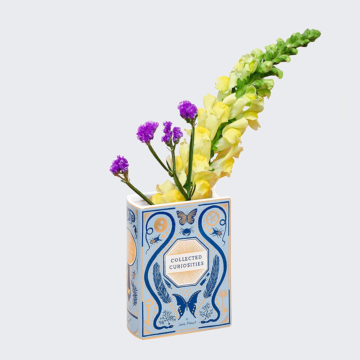 Book-shaped ceramic vase