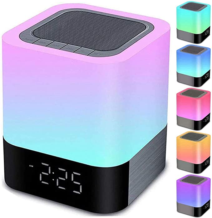 Dimmable Bluetooth speaker with clock