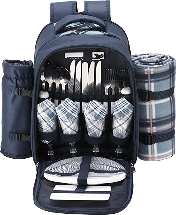 VonShef - 4 Person Picnic Backpack Bag