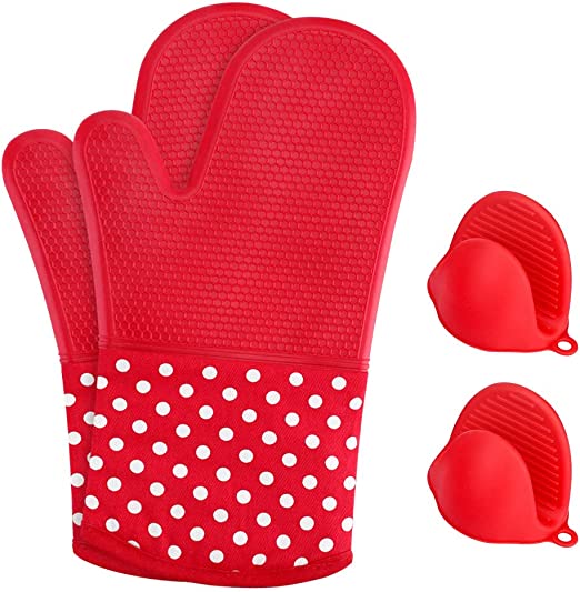 KEDSUM Heat Resistant Silicone Oven Mitts