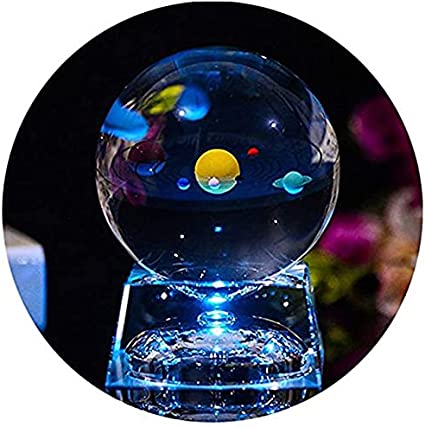 Solar System 3D Crystal Ball with LED Lamp
