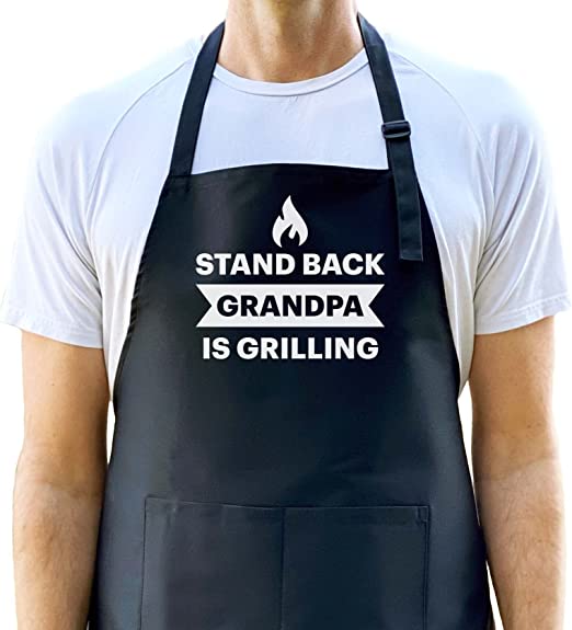Stand Back, Grandpa is Grillin Apron