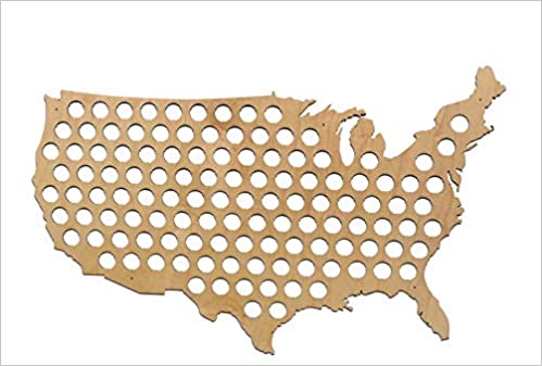 USA Beer Cap Map by Skyline Workshop