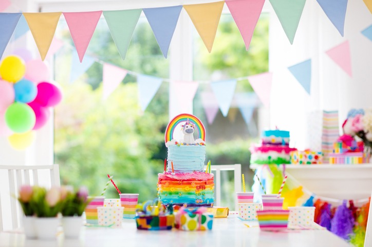 Decorated kids birthday party