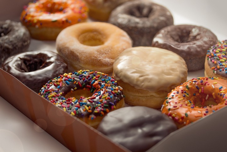 One Dozen Glazed Donuts in a Box