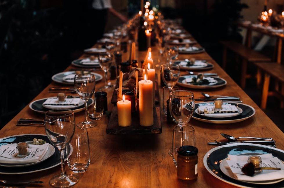 an elegant banquet table