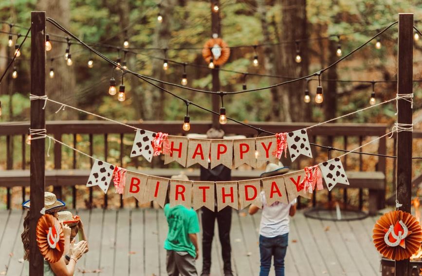 an outdoor birthday party