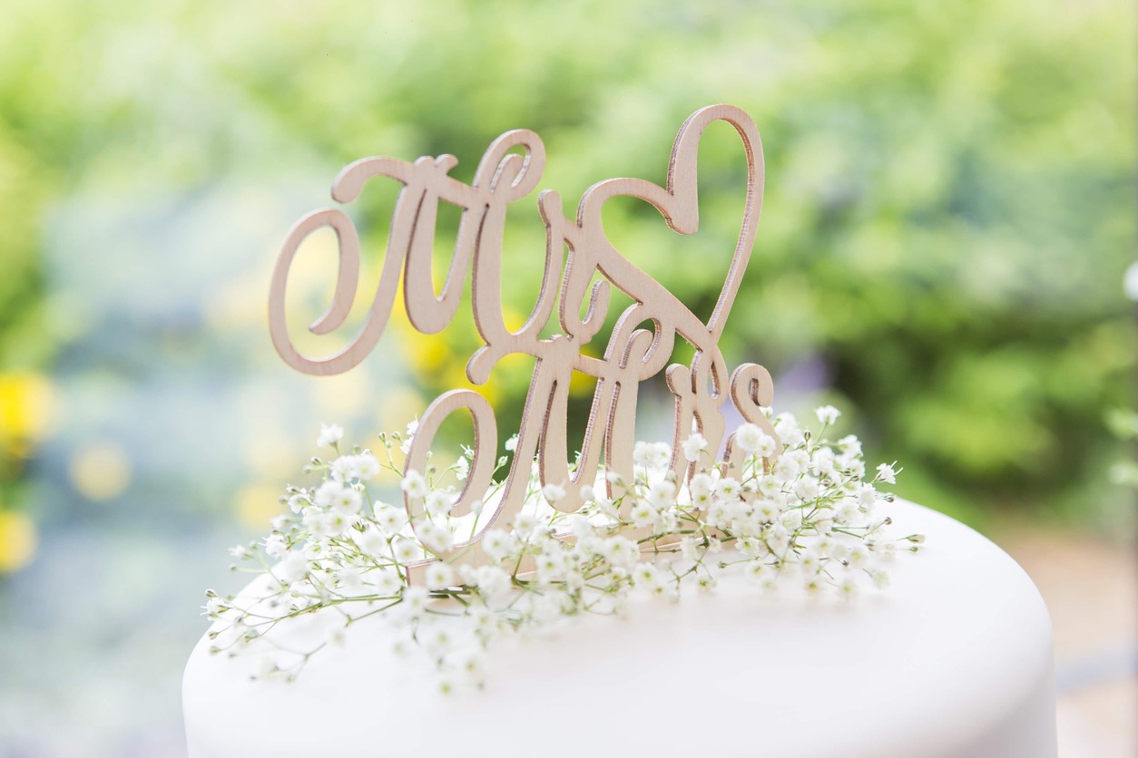 Wedding Cake Toppers, Wooden Cake Topper