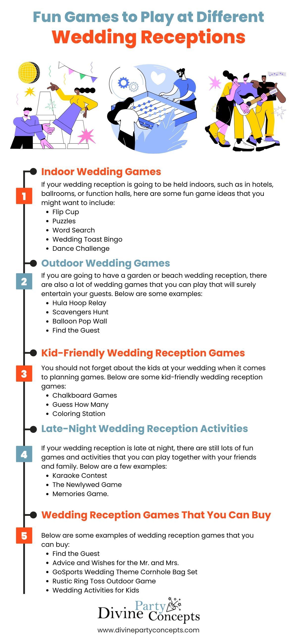Fun Games to Play at Different Wedding Reception