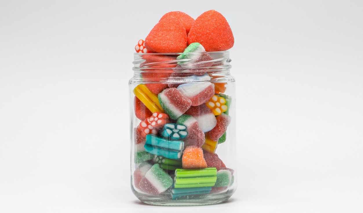 a jar of candies